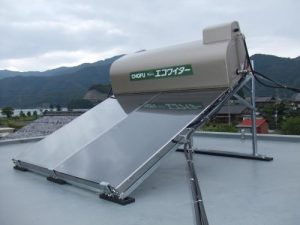 太陽熱を利用した温水器でエコ生活を満喫！